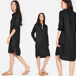 Everlane 100% Linen Shirt Utility Dress Button
